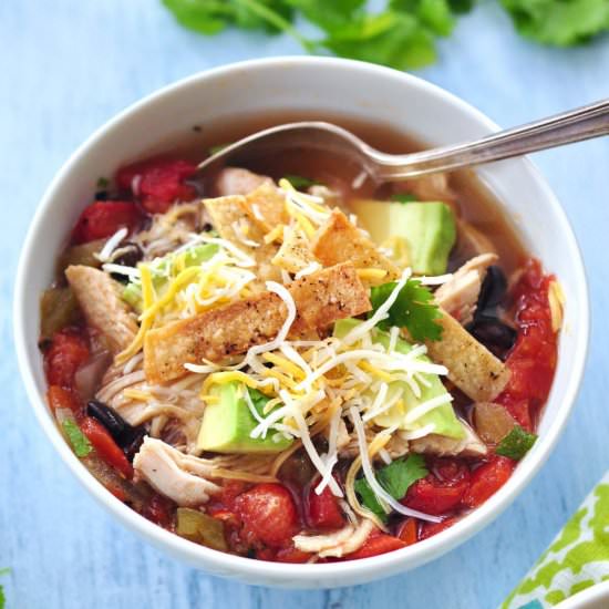 Crock Pot Chicken Tortilla Soup