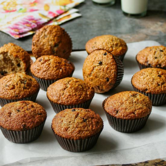 Bran and fruit muffins