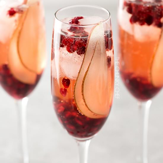 Pear Pomegranate Bellini