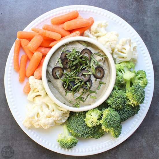 Creamy Basil Olive Dip