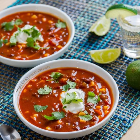 Easy Black Bean Enchilada Soup