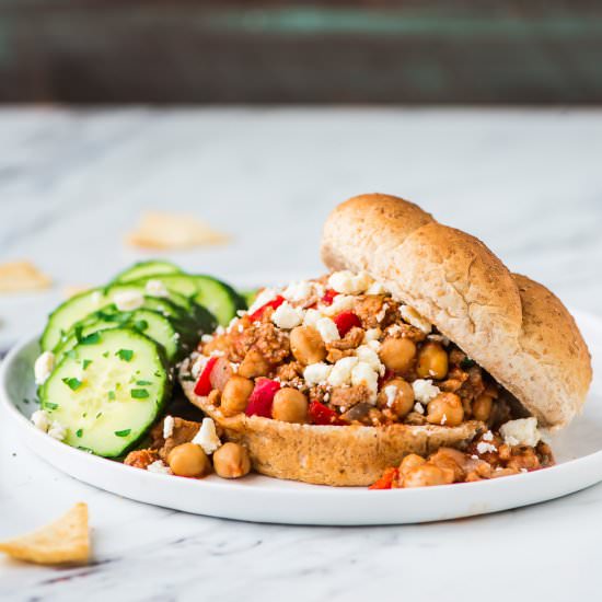 Greek Crock Pot Sloppy Joes