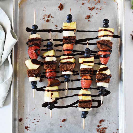 Gluten-Free Brownie Fruit Kabobs