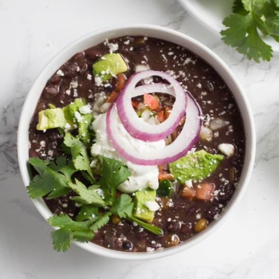 Slow Cooker Black Bean Soup
