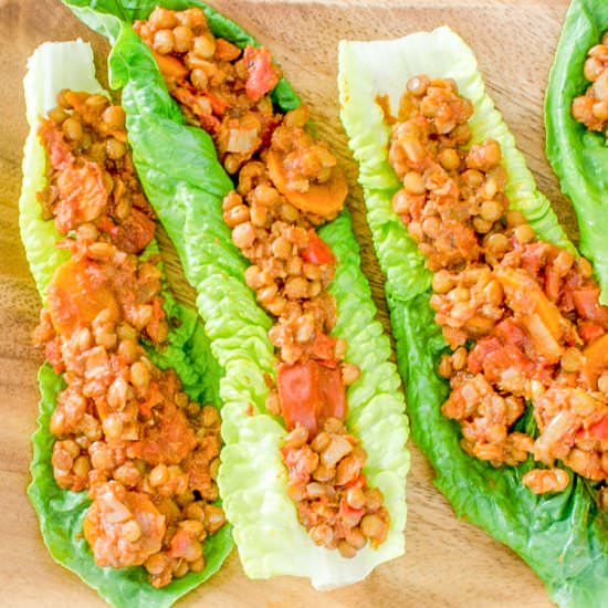 Lentil Lettuce Wraps