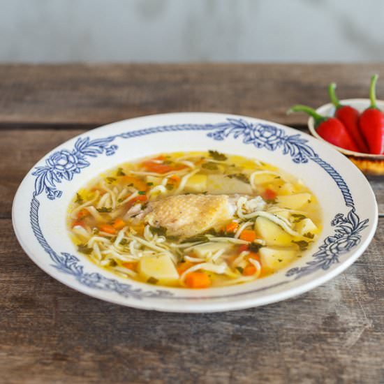 Moldovan Chicken Noodle Soup