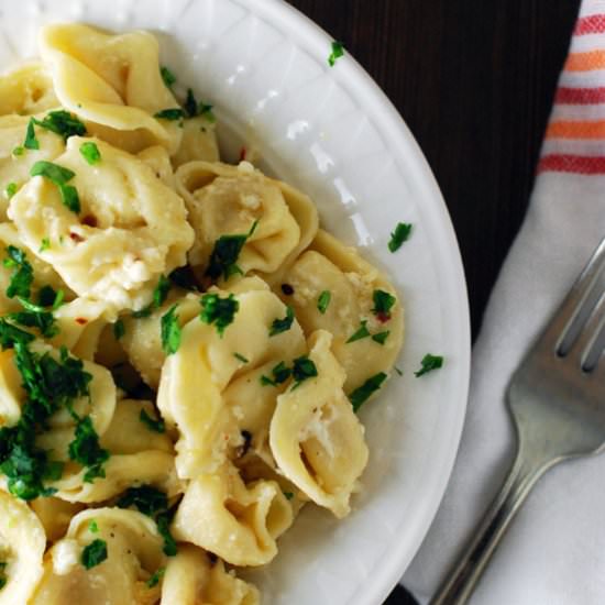 Tortellini with Garlic Chile OIl