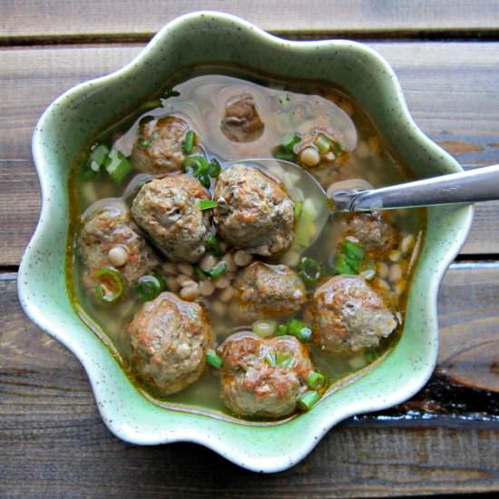 Moroccan Meatball & Couscous Soup
