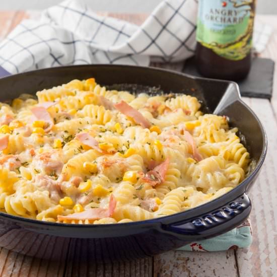 Ham & Corn Pasta Bake