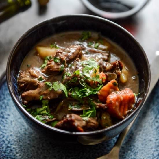 Braised short rib beef stew