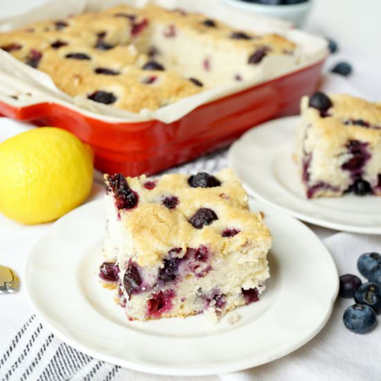 blueberry lemon snack cake