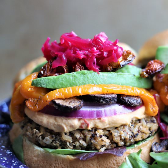 Quinoa Bean Rice Burger