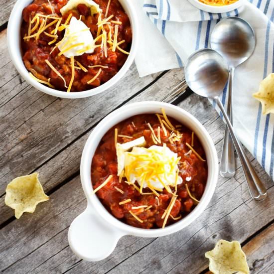Easy Homemade Beef Chili
