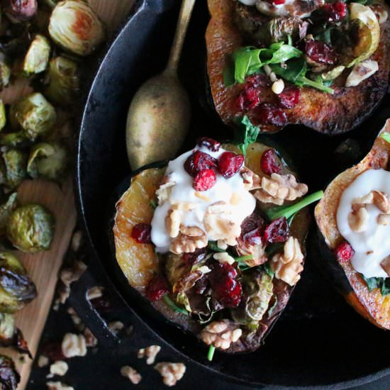 skinny stuffed roasted acorn squash