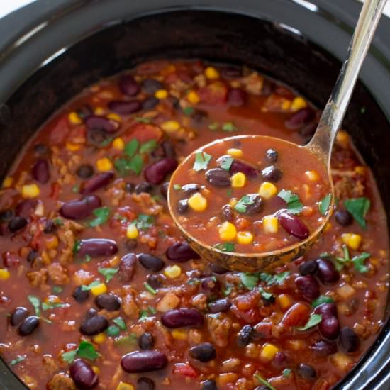 Slow Cooker Turkey Chili