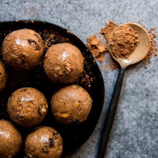 Fruit and Nut Choc Protein Balls