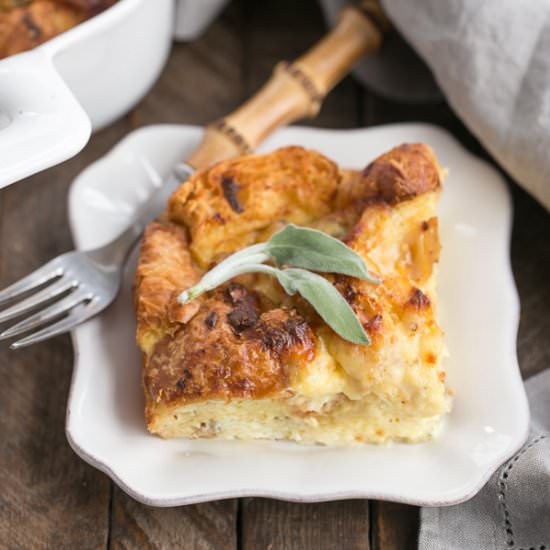 Sausage Croissant Casserole