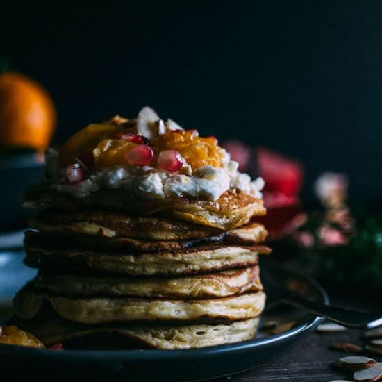 Almond Pancakes with Compote