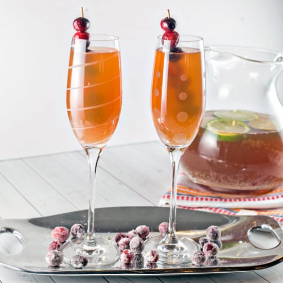 Cranberry Cider Champagne Punch
