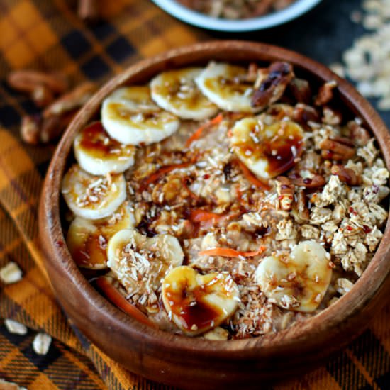 Carrot Cake Protein Overnight Oats