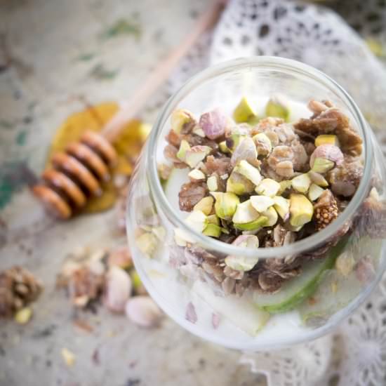 Pear Pistachio Parfaits