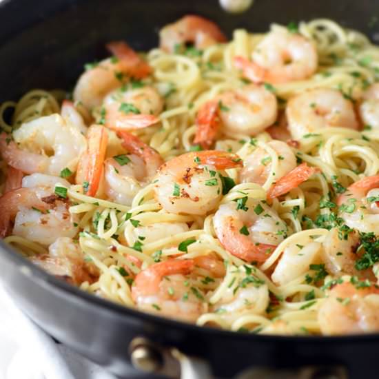 ORANGE-BALSAMIC SHRIMP PASTA