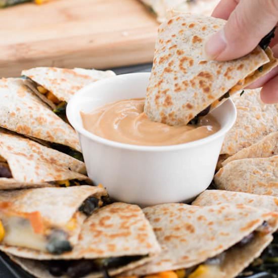 Kale, Sweet Potato Quesadillas