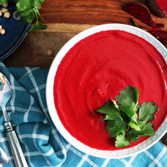 Beet and Garbanzo Bean Soup