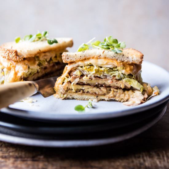 Healthier Tempeh Reuben.