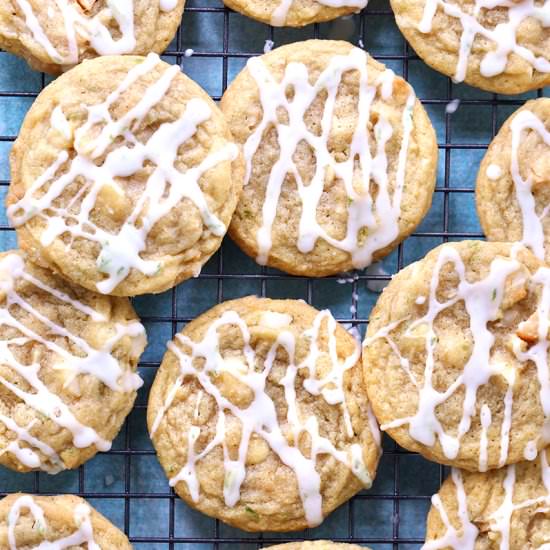 Lime White Choc Macadamia Cookies