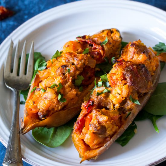 Paleo Twice Baked Sweet Potatoes