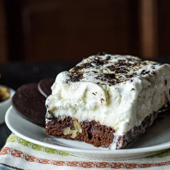 Easy Ice Cream Brownie Cake Recipe