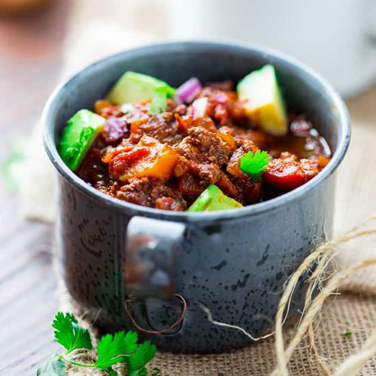 Easy Slow Cooker Paleo Beef Chili