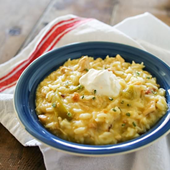 Slow Cooker Fajita Chicken & Rice