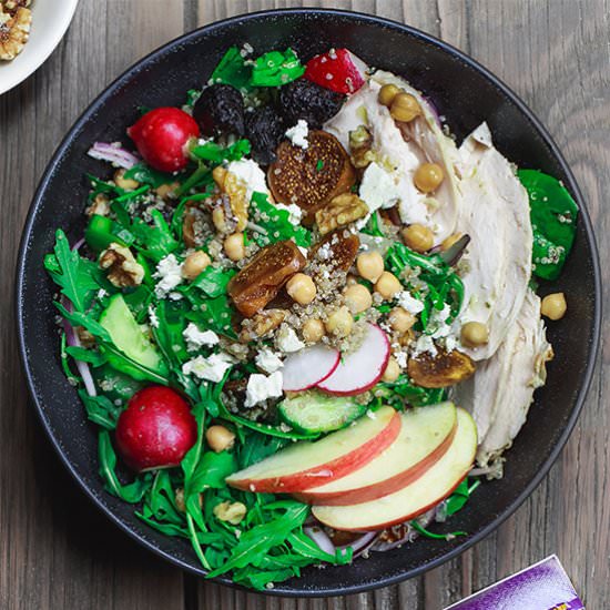 Chicken Arugula Quinoa Bowls!