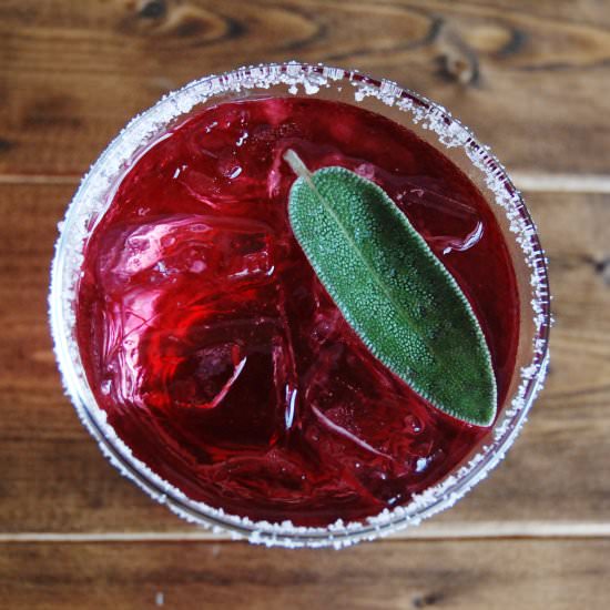 Sage and Pomegranate Sparkler