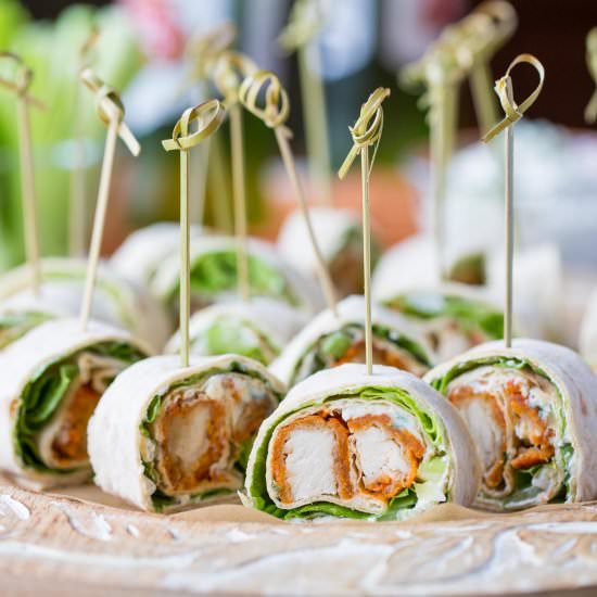 Buffalo Chicken Roll Up Appetizers