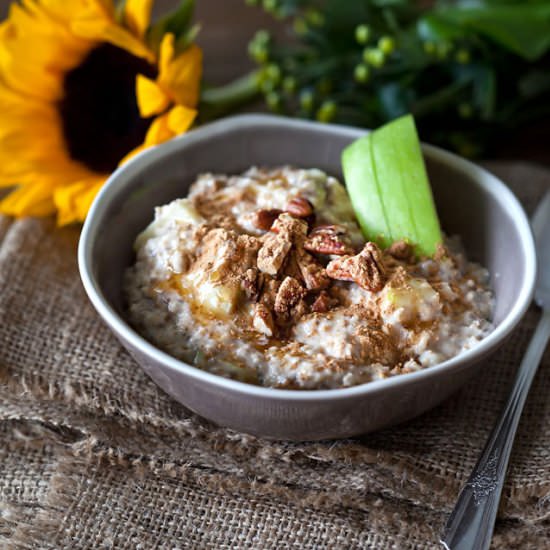 Apple cinnamon porridge