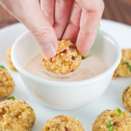 Cheesy Bacon Quinoa Bites