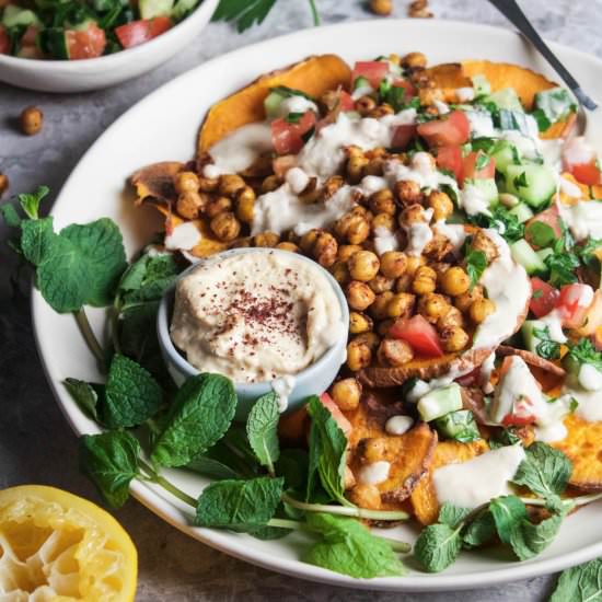Middle Eastern Sweet Potato Nachos