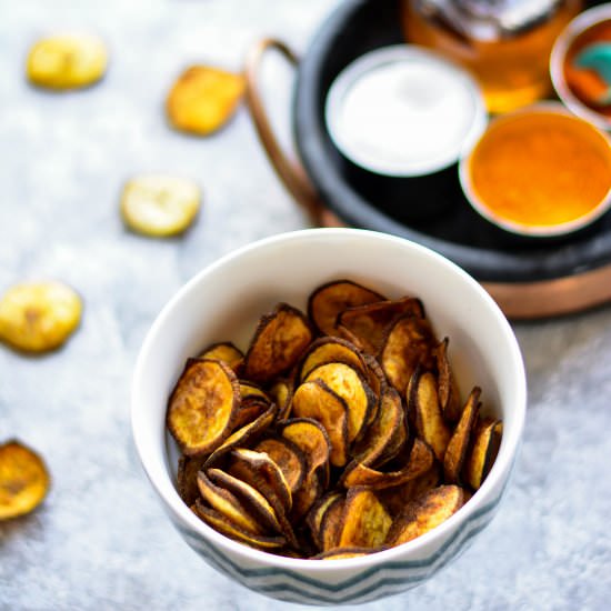 Baked Plantain Chips