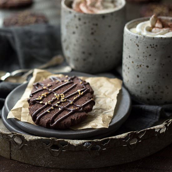 Low Carb Chocolate Sesame Cookies