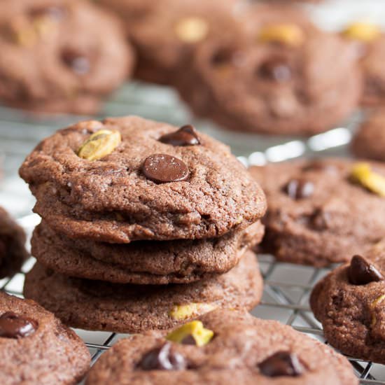Chocolate Pistachio Orange Cookies