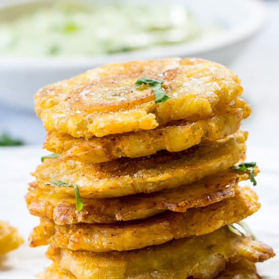 Coconut Oil Tostones