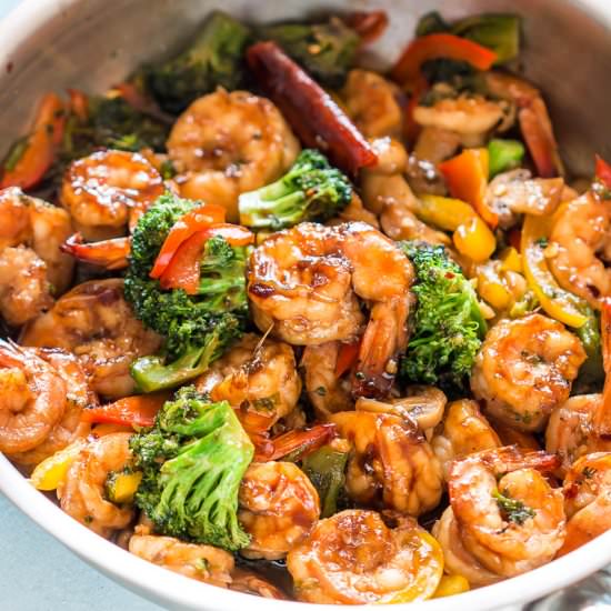 Teriyaki Shrimp Broccoli Stir Fry