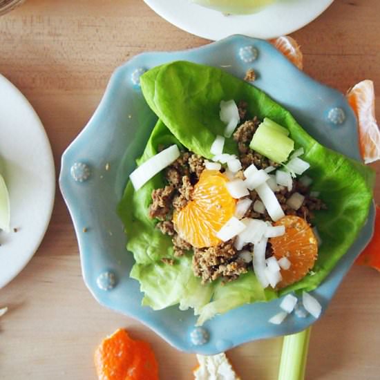 Spicy Beef Lettuce Wraps