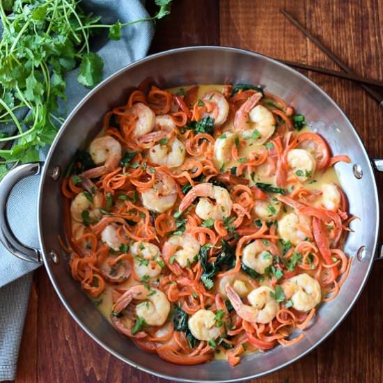 Skinny One Pan Thai Shrimp Dinner