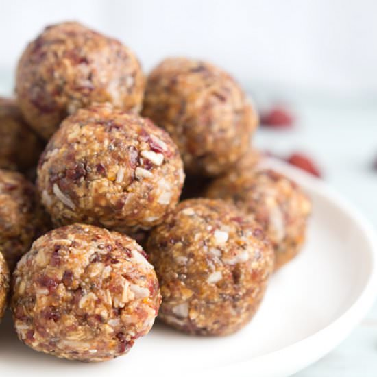 Cranberry Orange Coconut Energy Bites