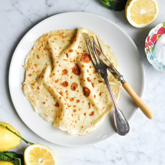 Crepes with Lemon & Sugar