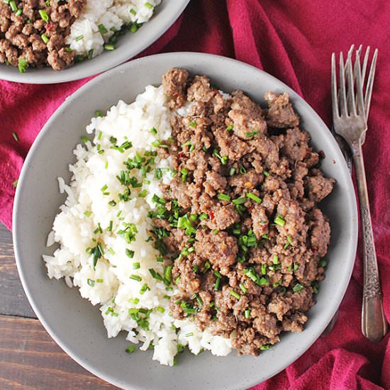Easy Paleo Korean Beef Bowls